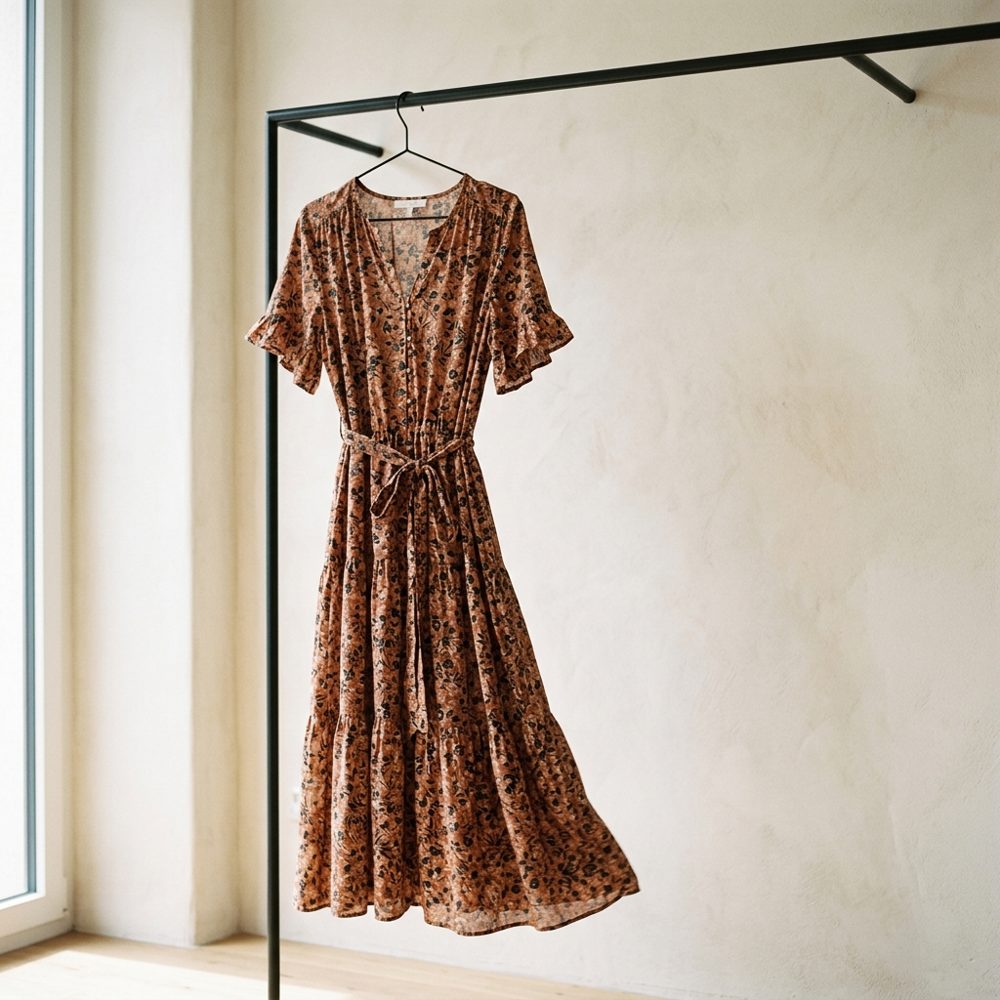 Midikleid mit Blumenprint