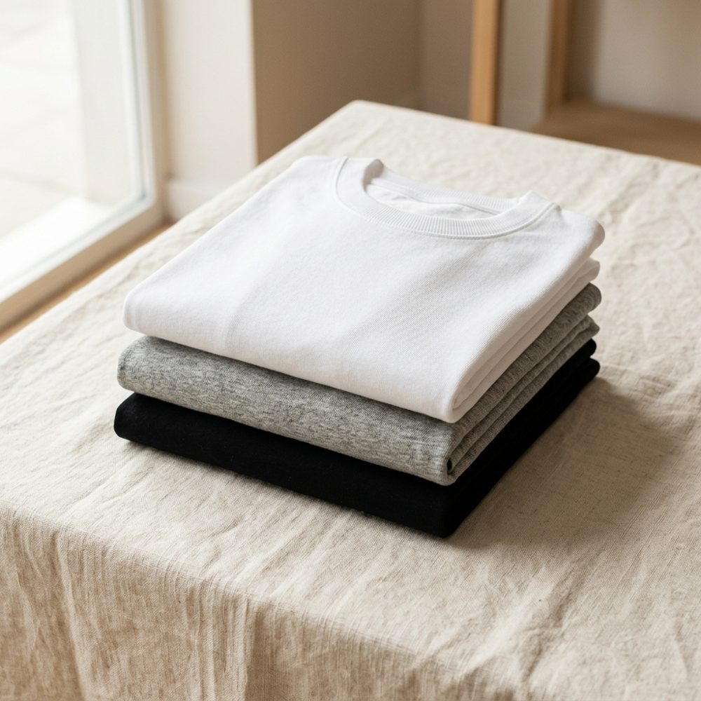 Basic T-Shirt, 3er-Set